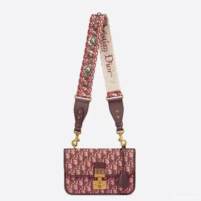 Cheap Burgundy Motif Bag Canvas Oblique Dioraddict 0628 Luxury